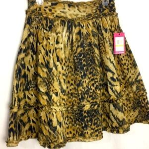 NEW Vince Camuto Animal Print Cotton Skirt Size Small